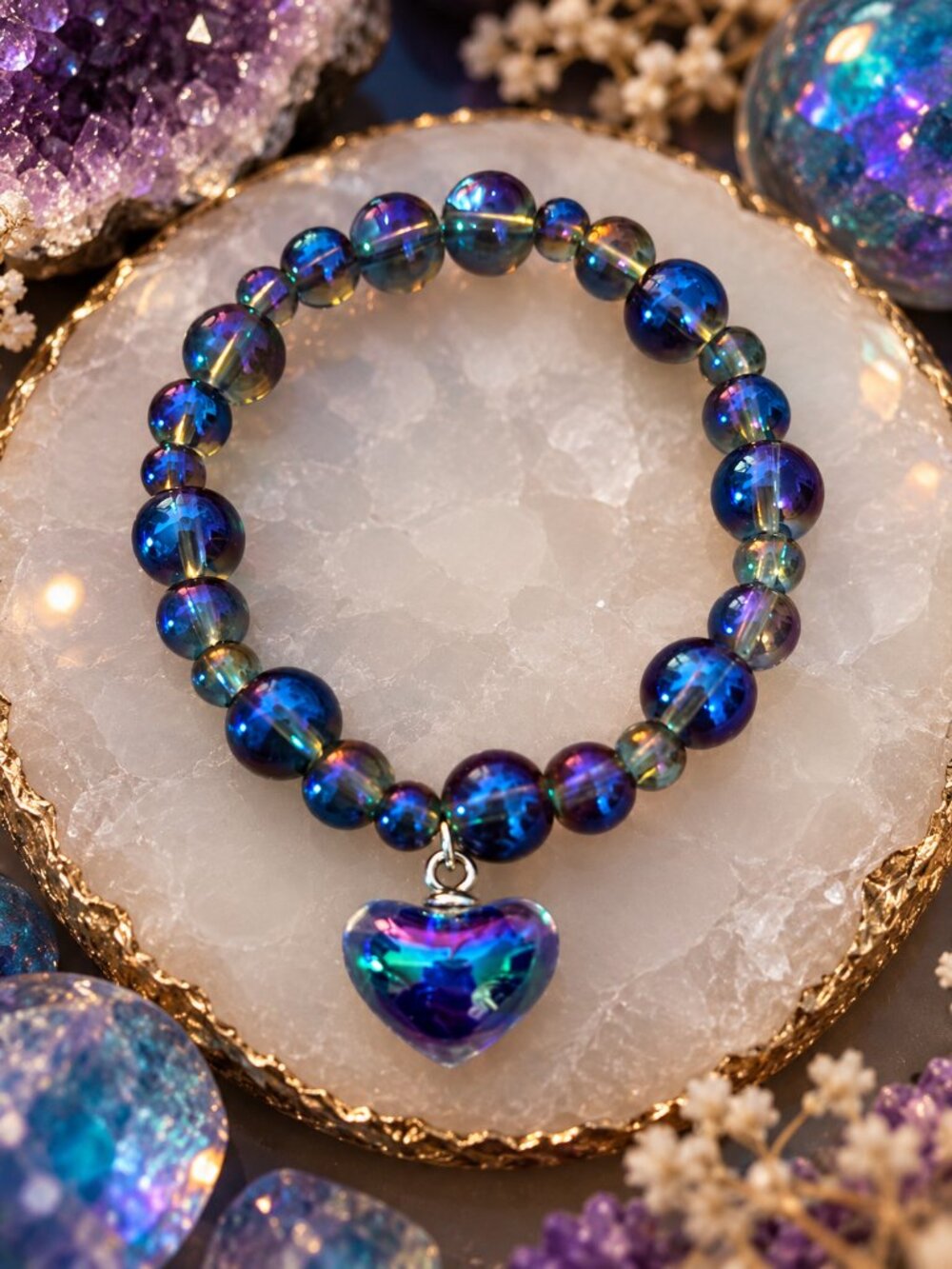 Purple Constellations handcrafted bracelet by me
